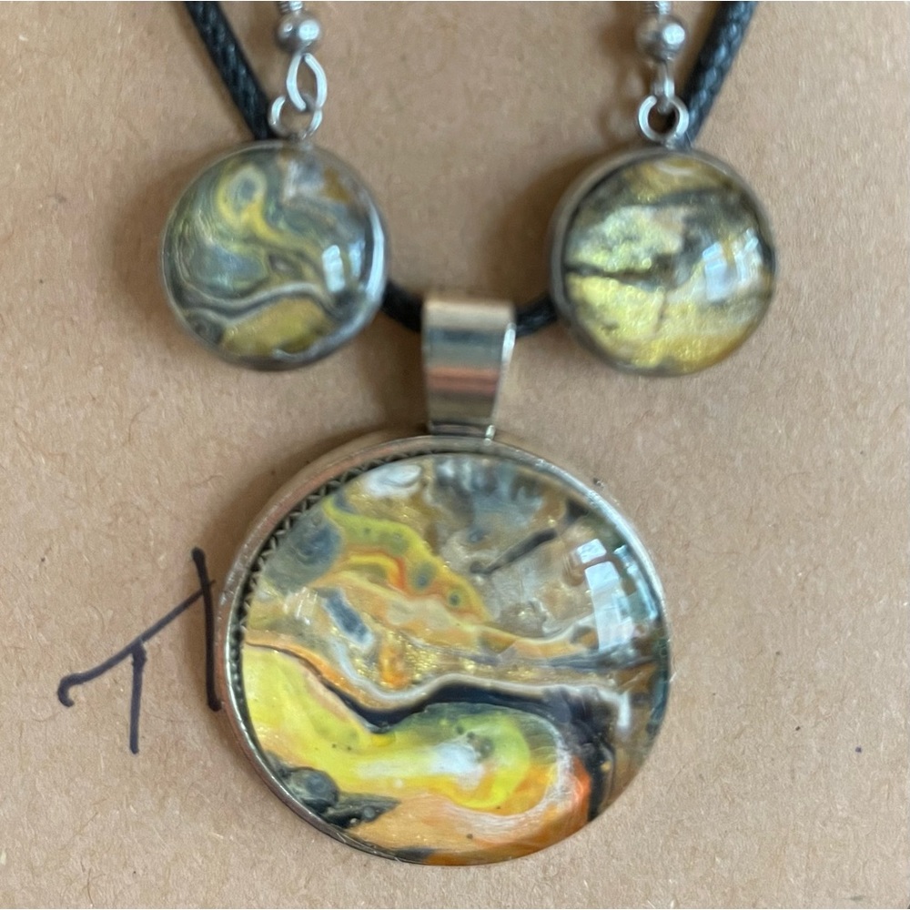 Moon Sand Necklace and earring set